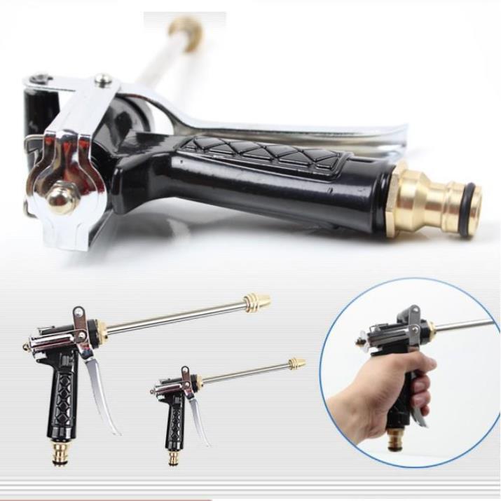 Bộ vòi xịt nước tưới cây đa năng 8 chế độ kèm dây tưới dạng lò xo co dãn 318814 loại 10m