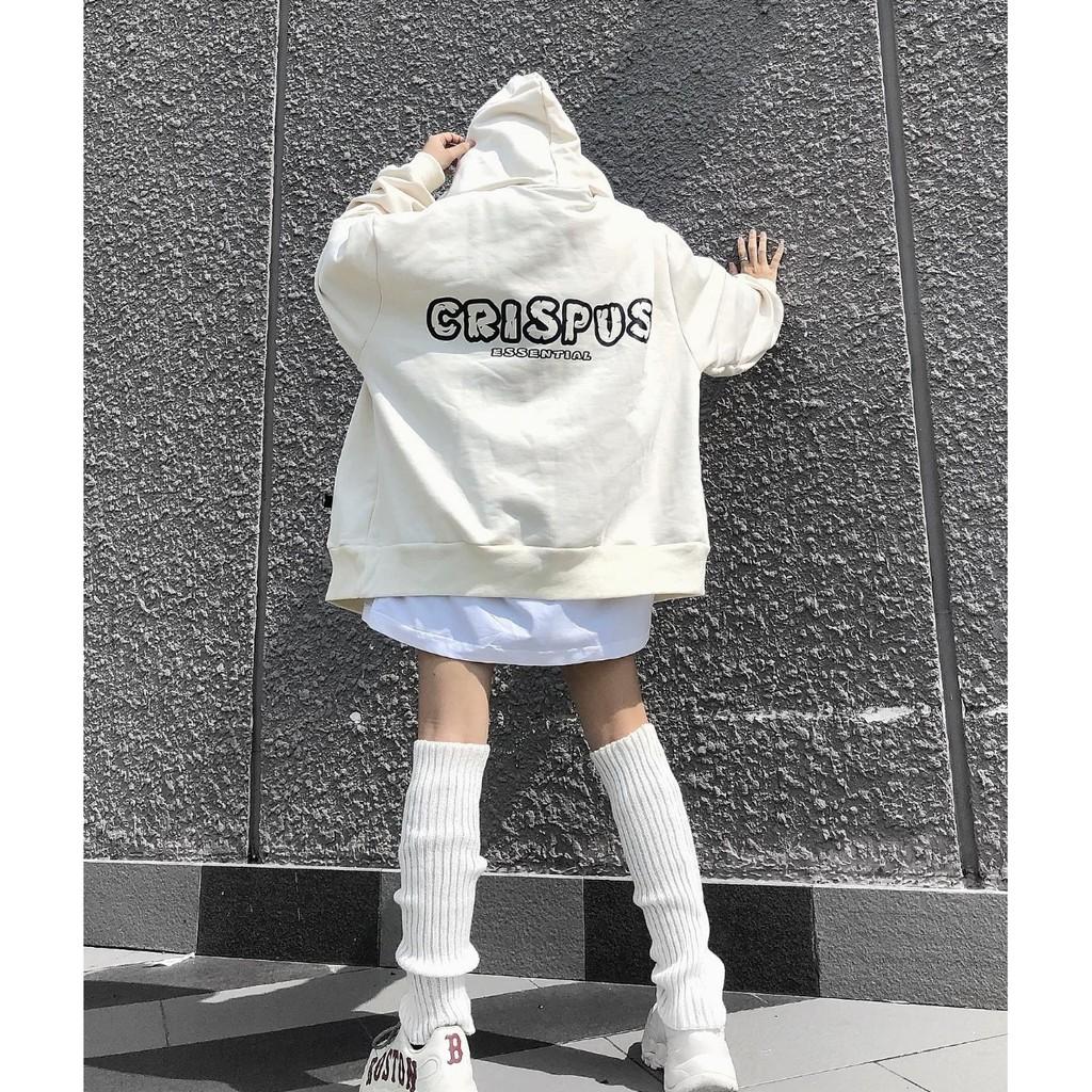 Áo Khoác Nỉ Bông CRISPUS Dây Kéo Form Rộng Unisex