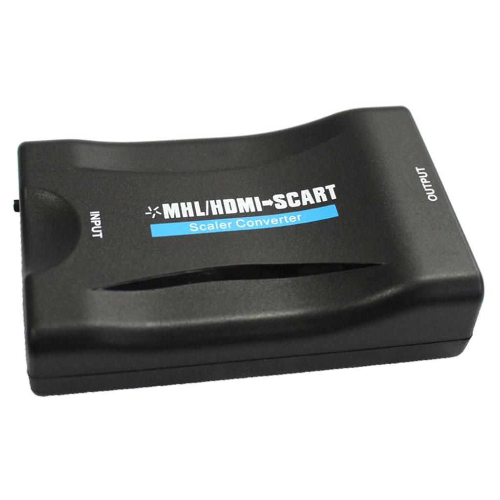 1080P MHL HDMI To Scart Audio Video Converter Adapter For HD TV DVD EU