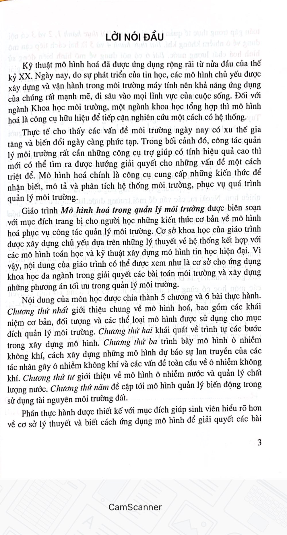 Giáo Trình Mô Hình Hóa Trong Quản Lý Môi Trường _ Dùng cho Dinh Viên NGành Nông NGhiệp