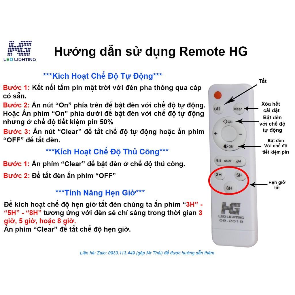 Đèn Led Pha Đường Phố Năng Lượng Mặt Trời 100W HG4