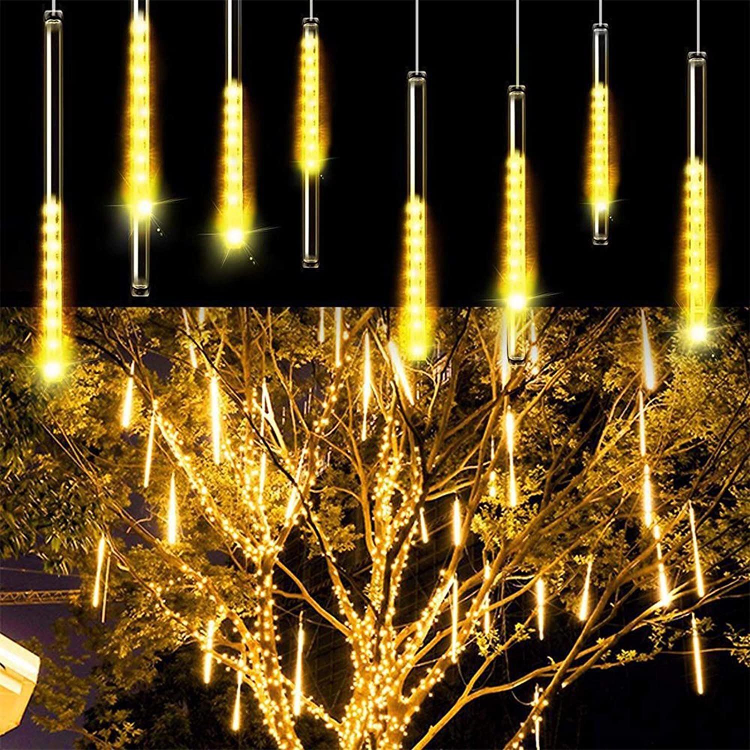 Combo 8 Ống Đèn Sao Băng Nhiều Màu 45Cm Chống Nước Dây Dài 3M