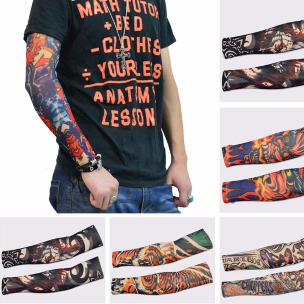 Găng Tay Chống Nắng Hình Xăm Tattoo 3D (Mẫu ngẫu nhiên) Jđộc đáo