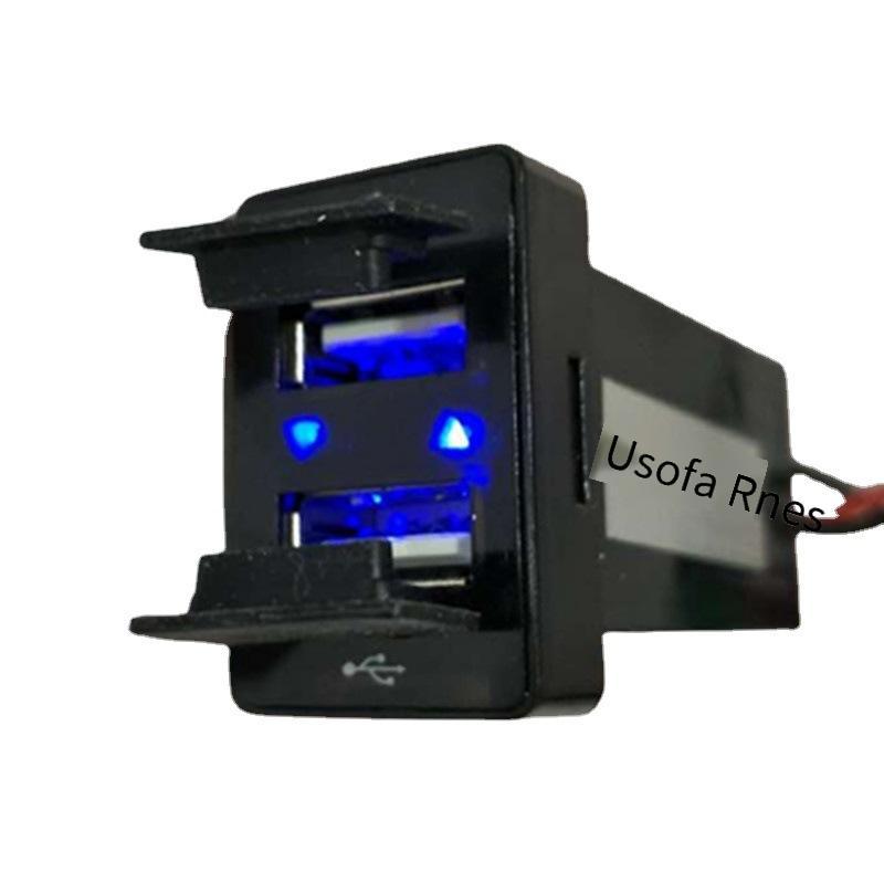 Xe Nissan giá thấp nhất phù hợp với ổ cắm sạc xe hơi USB kép 4.2A Bộ sạc điện thoại di động trên xe hơi TOYOTA sửa đổi 12V-24V