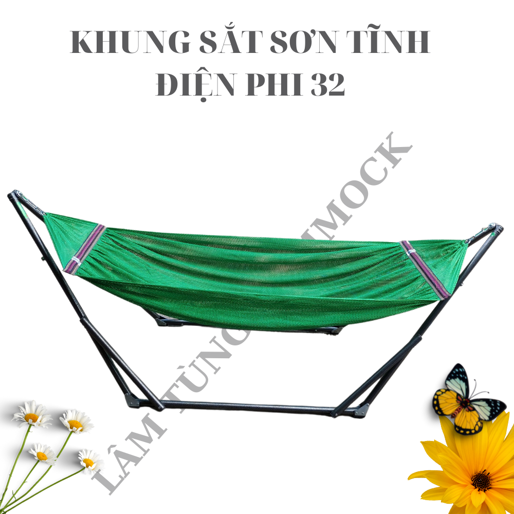 Khung võng xếp sơn tĩnh điện cỡ lớn ống tròn phi 32