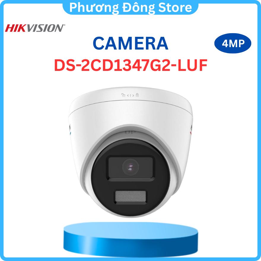 Camera IP HIKVISION 4MP có màu 24/7 DS-2CD1347G2-LUF, micro thu âm, trợ sáng ban đêm lên đến 30m, chống nước IP67 ,.-Hàng chính hãng