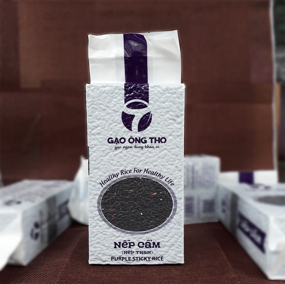 Hình ảnh Gạo Nếp Cẩm - Gạo Ông Thọ Túi 1Kg - Thơm ngọt mềm dẻo, tốt cho sức khỏe