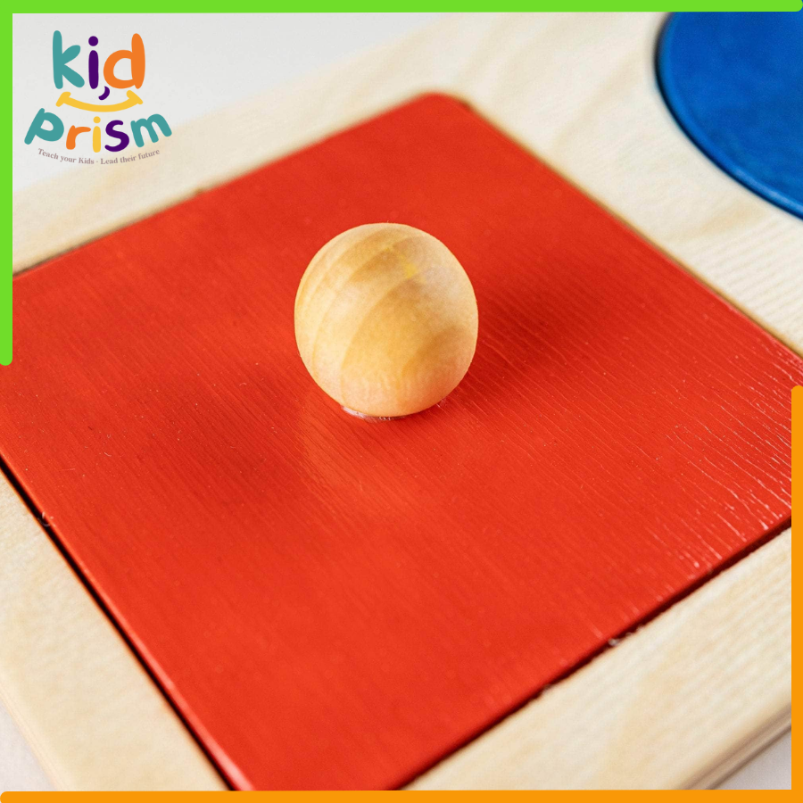 Bảng ghép Montessori hình khối cơ bản dạng bằng gỗ giúp bé phát triển trí não (size lớn)(Giáo cụ Montessori)