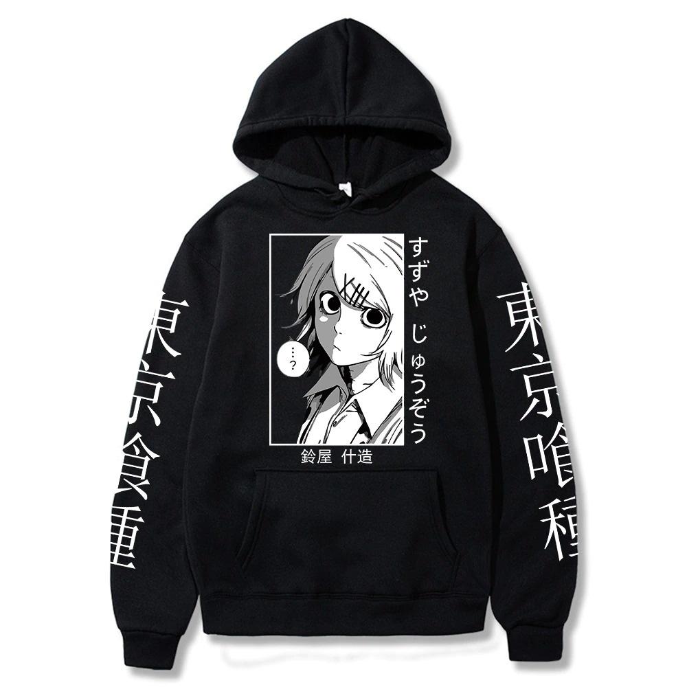 Áo hoodie nỉ Tokyo Ghoul Hoodie Anime Hoodies Juuzou Suzuya In Áo Dài Tay Quá Harajuku