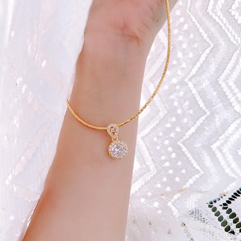 Kiềng cổ dây chuyền mềm kèm mặt siêu sáng
