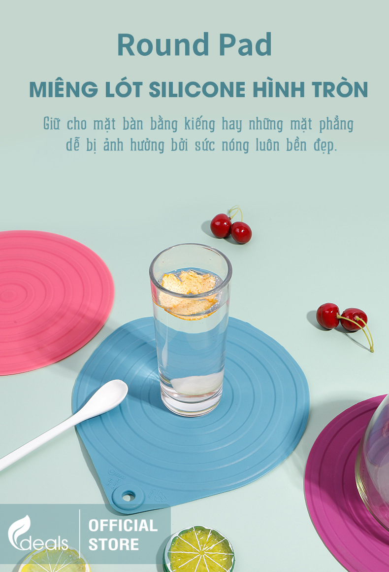 Lót nồi silicone cao cấp chịu nhiệt, chống trượt Ecodeals