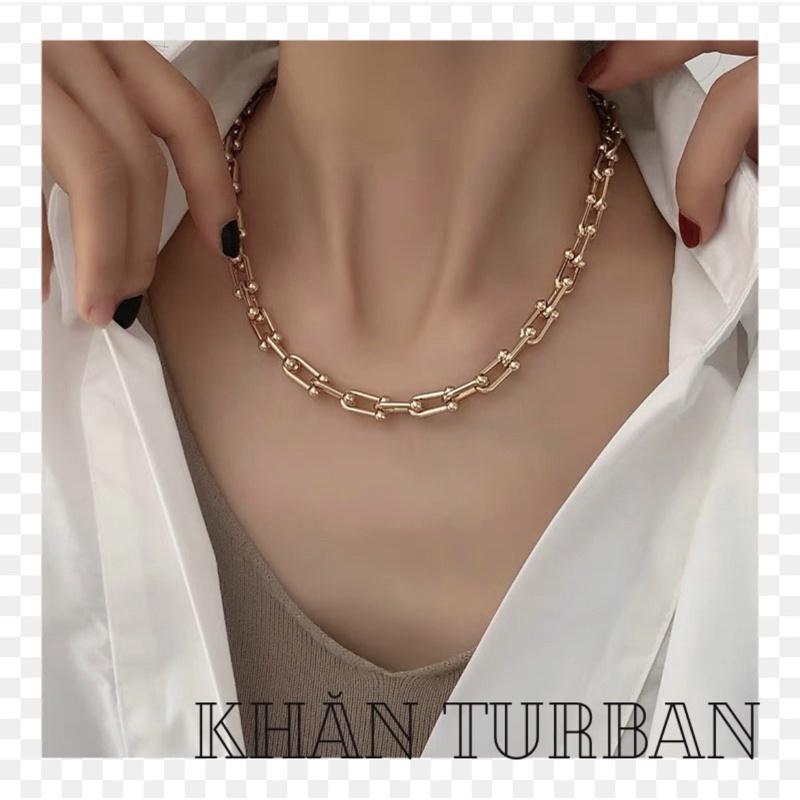 Vòng cổ âu mỹ kim loại đơn giản