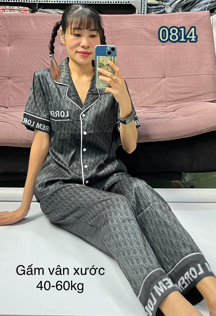 Đồ Bộ Nữ Dài Gấm Vân Xước 0814