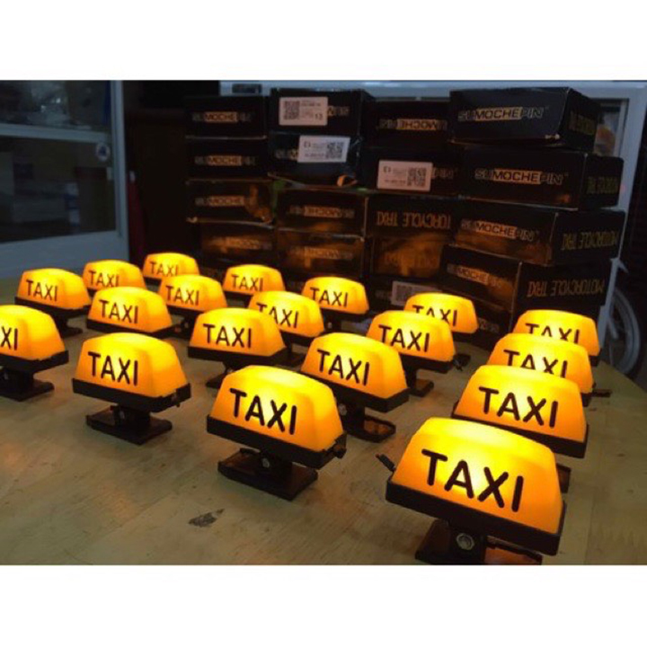 ĐÈN TAXI GẮN TRANG TRÍ XE MÁY Đèn LED chiếu sáng đa năng dùng cho xe máy thiết kế kiểu đèn taxi sạc USB - MTAXIS