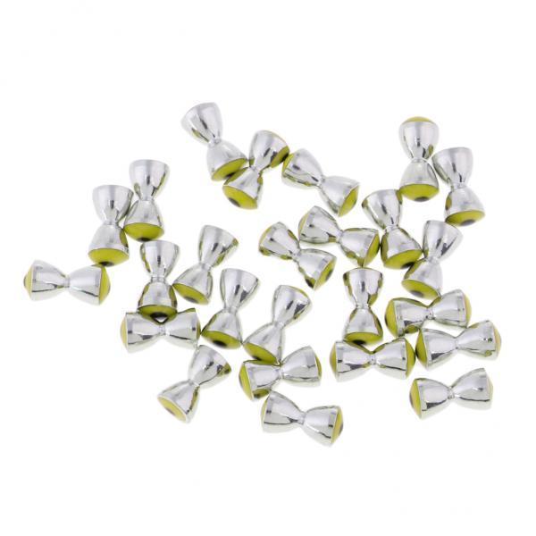 2-4pack 25Pcs Brass Dumbbell Eyes Fly Tying Beads Nymph Fly Tying Materials
