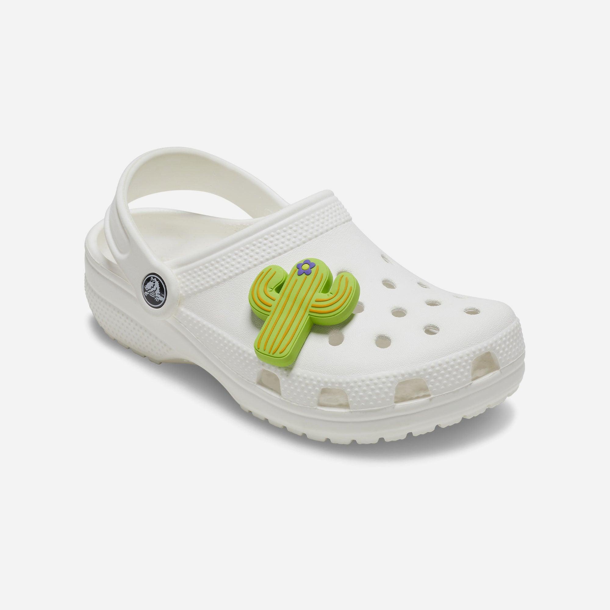 Huy hiệu jibbitz unisex Crocs Lightsupcactuspurpleflower - 10011736