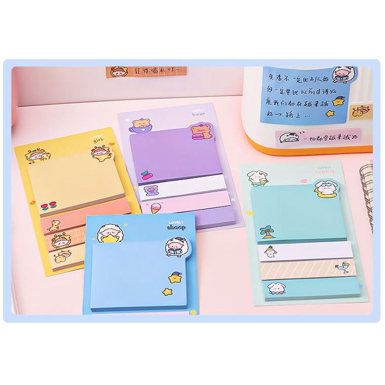 Giấy Note Ghi Chú Sticky Note 4 Màu 80 Tờ H172