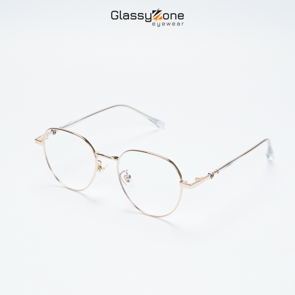 Gọng kính cận, Mắt kính giả cận kim loại Form Oval Unisex Nam Nữ Seo - GlassyZone