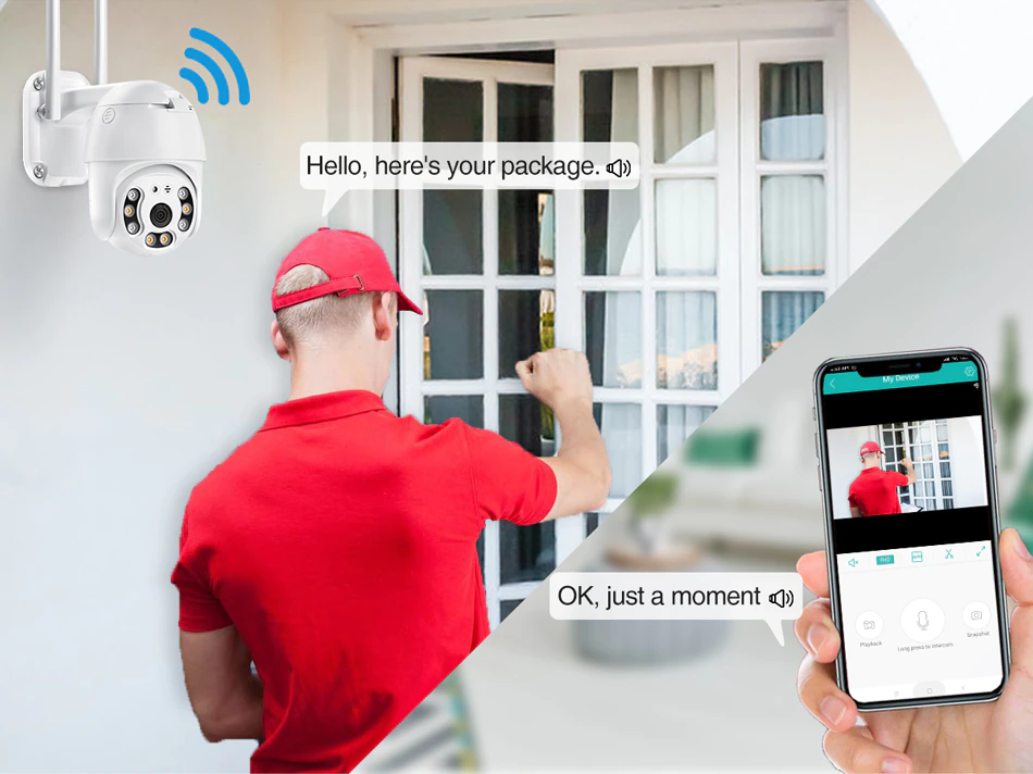 Camera IP wifi xoay 360 độ, chuẩn HD 2.0mp