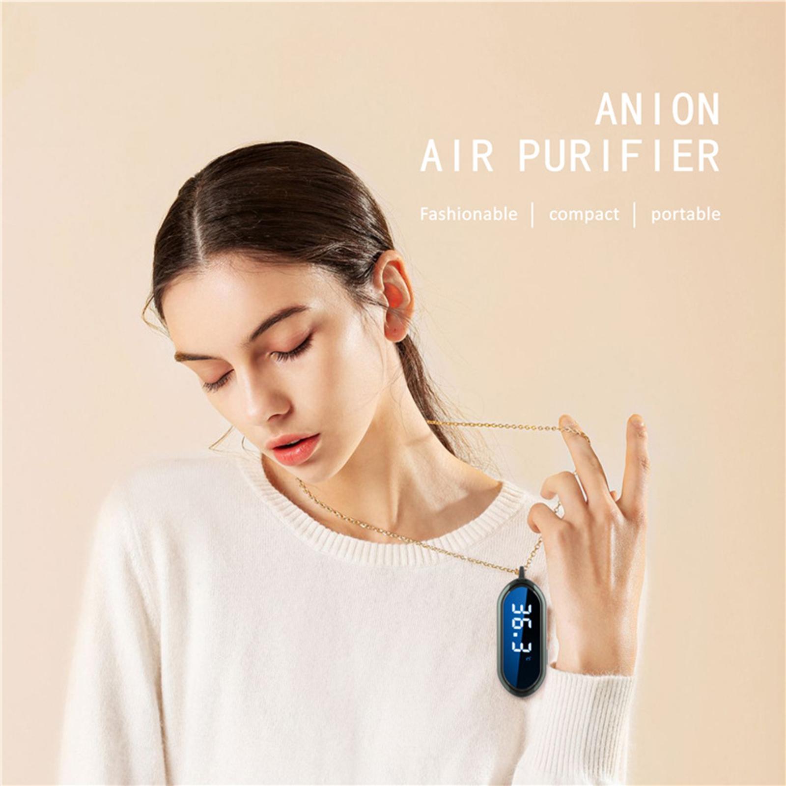 Compact Wearable Air Purifier Personal Travel Size Necklace Negative