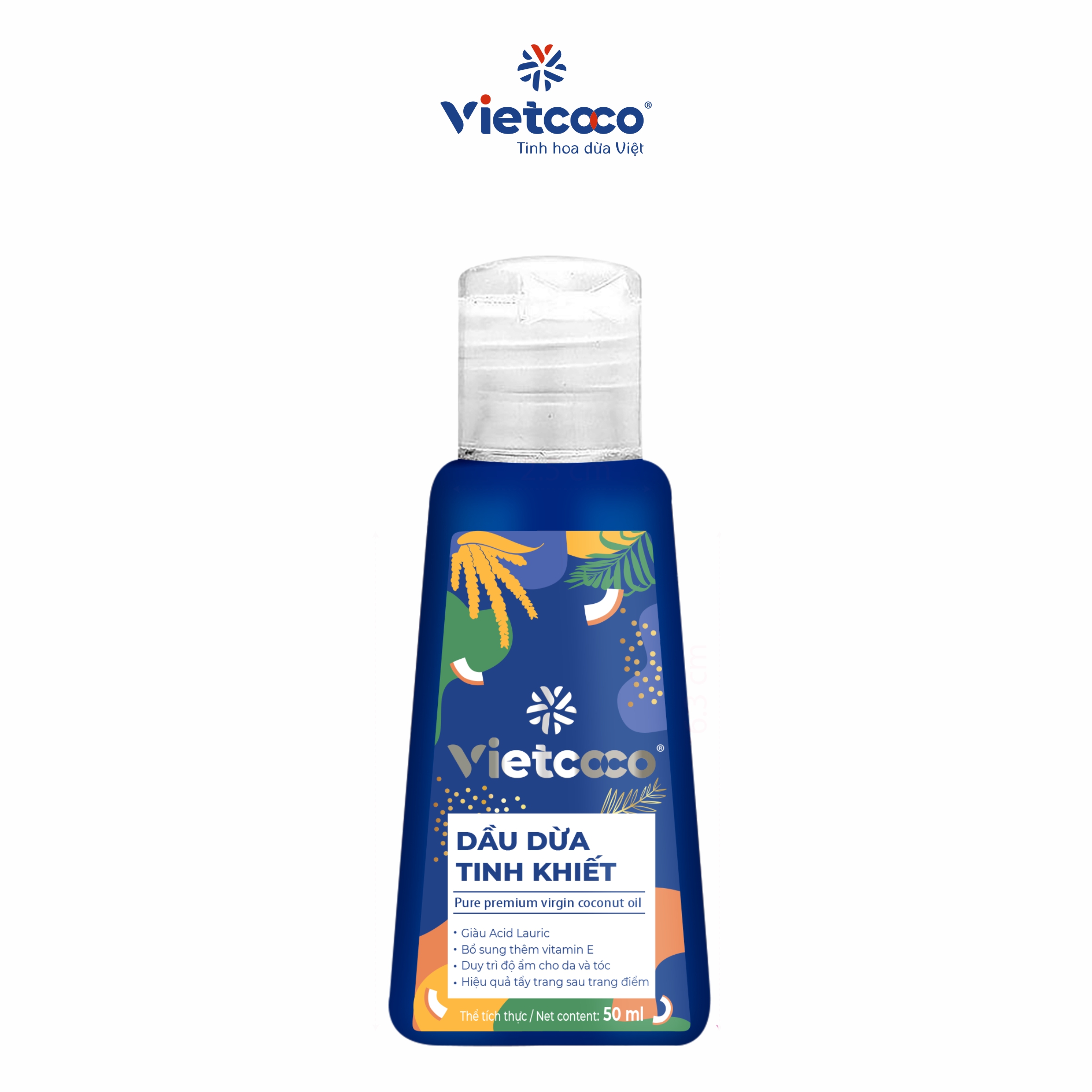 Dầu dừa tinh khiết mỹ phẩm Vietcoco 50ml