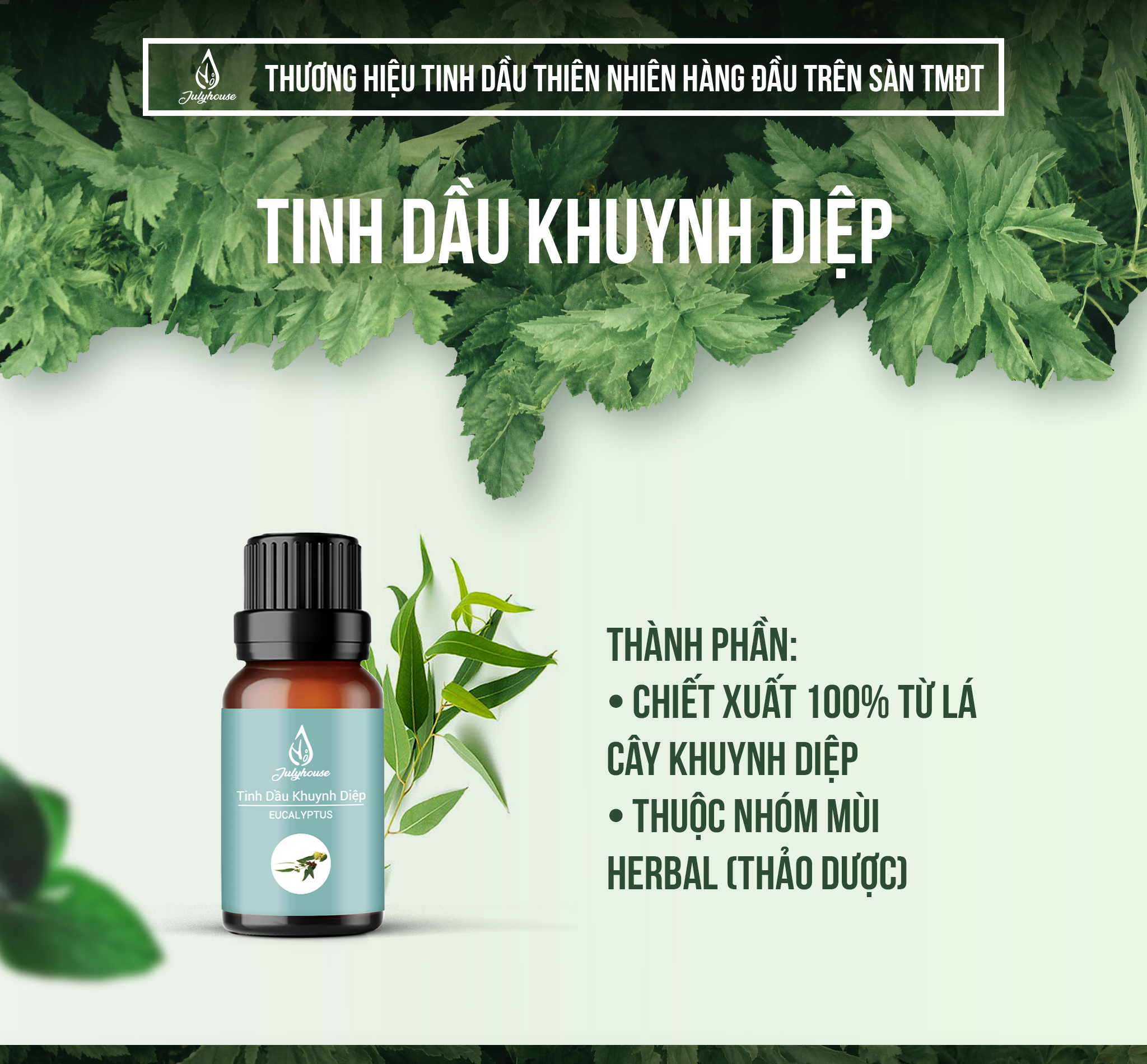 Dầu Khuynh diệp giữ ấm bé 30ml JULYHOUSE