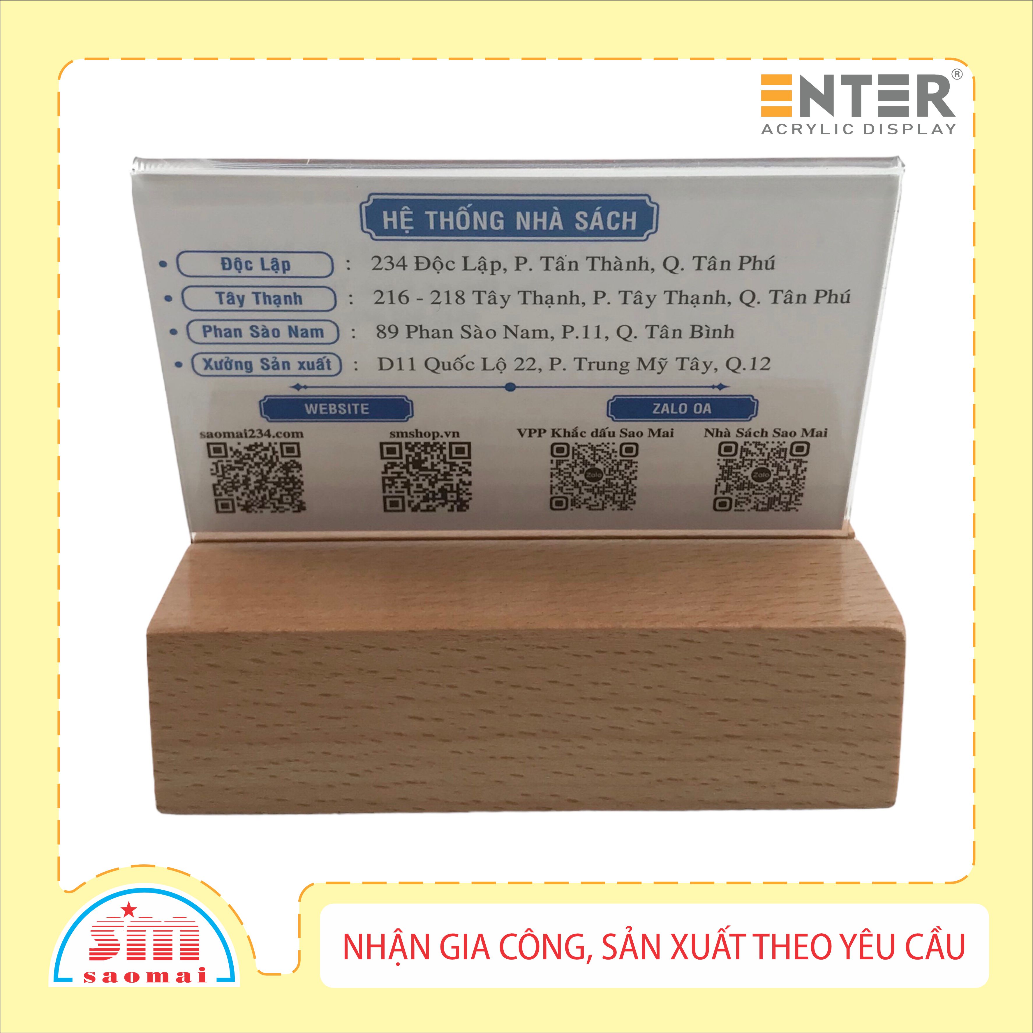Đế gỗ Enter FG-10 50x40x25mm