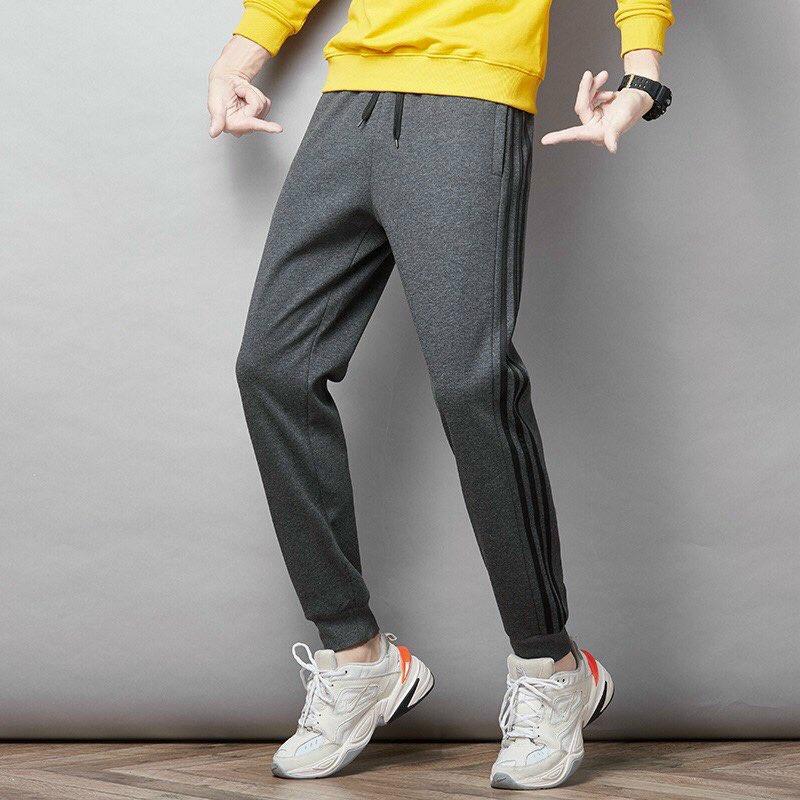 Quần jogger nam thể thao thu đông vải thun nỉ Vải Nỉ Da Cá Cao Cấp phong cách thể thao năng động thoải mái