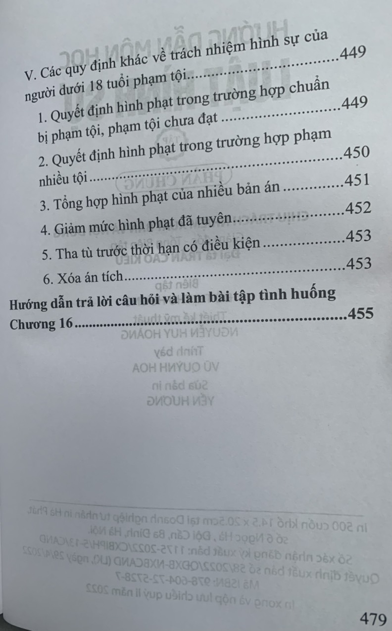 Hướng dẫn môn học Luật hình sự - Tập 1 (phần chung)