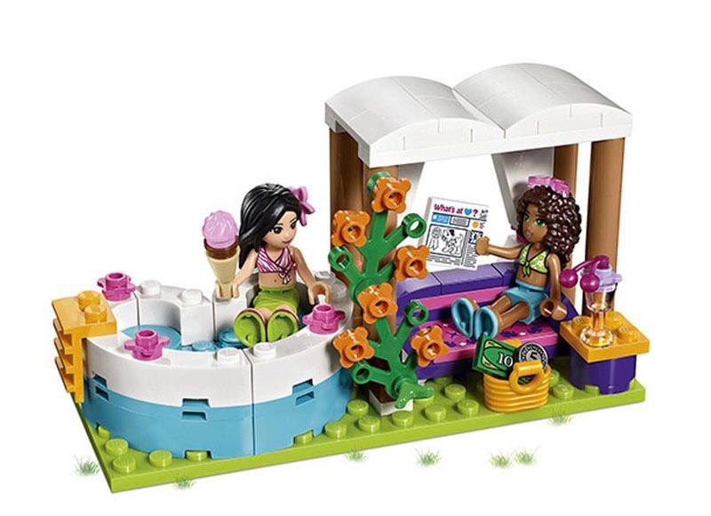 Đồ chơi lắp ráp xếp hình lắp ghép khu vui chơi giải trí công viên nước với 696 Pcs