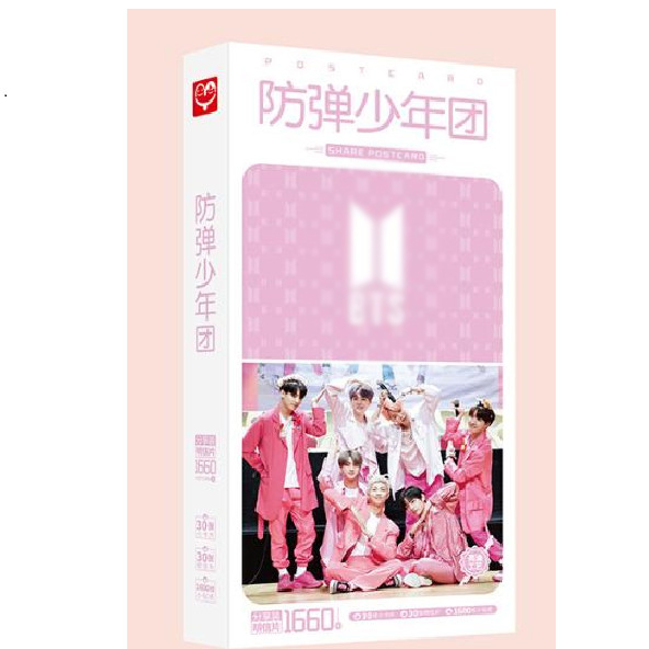 Postcard BTS mới kèm sticker ngộ nghĩnh