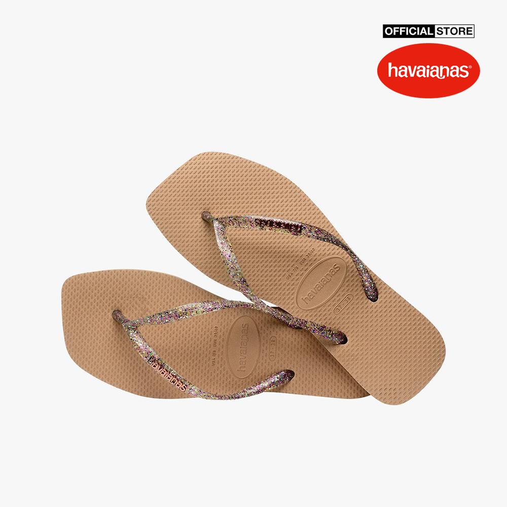 HAVAIANAS - Dép kẹp nữ Slim Square Logo Metallic 4148257