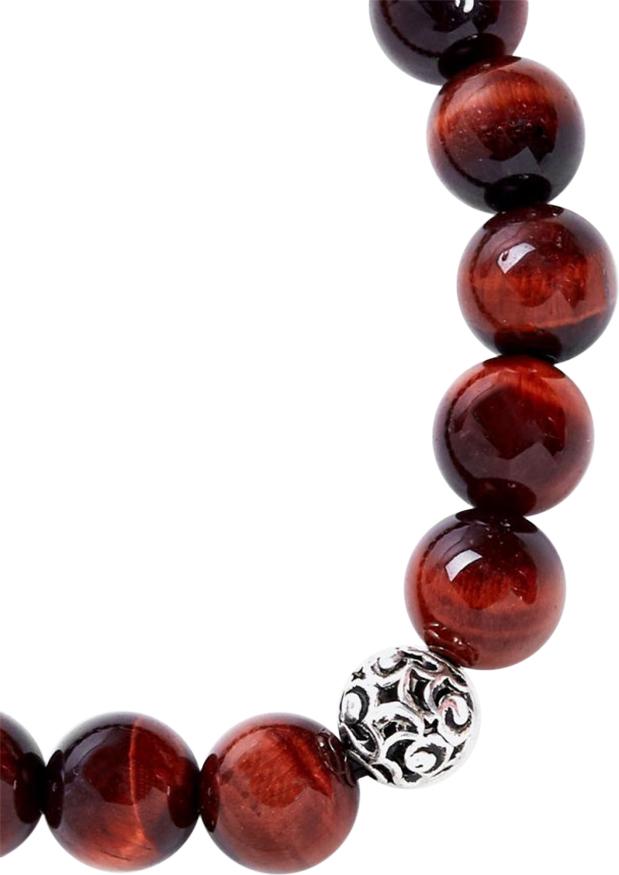 Vòng Thạch Anh Mắt Hổ Đỏ Phối Mắt Hổ Vàng Bạc 925 Ngọc Quý Gemstones VT13