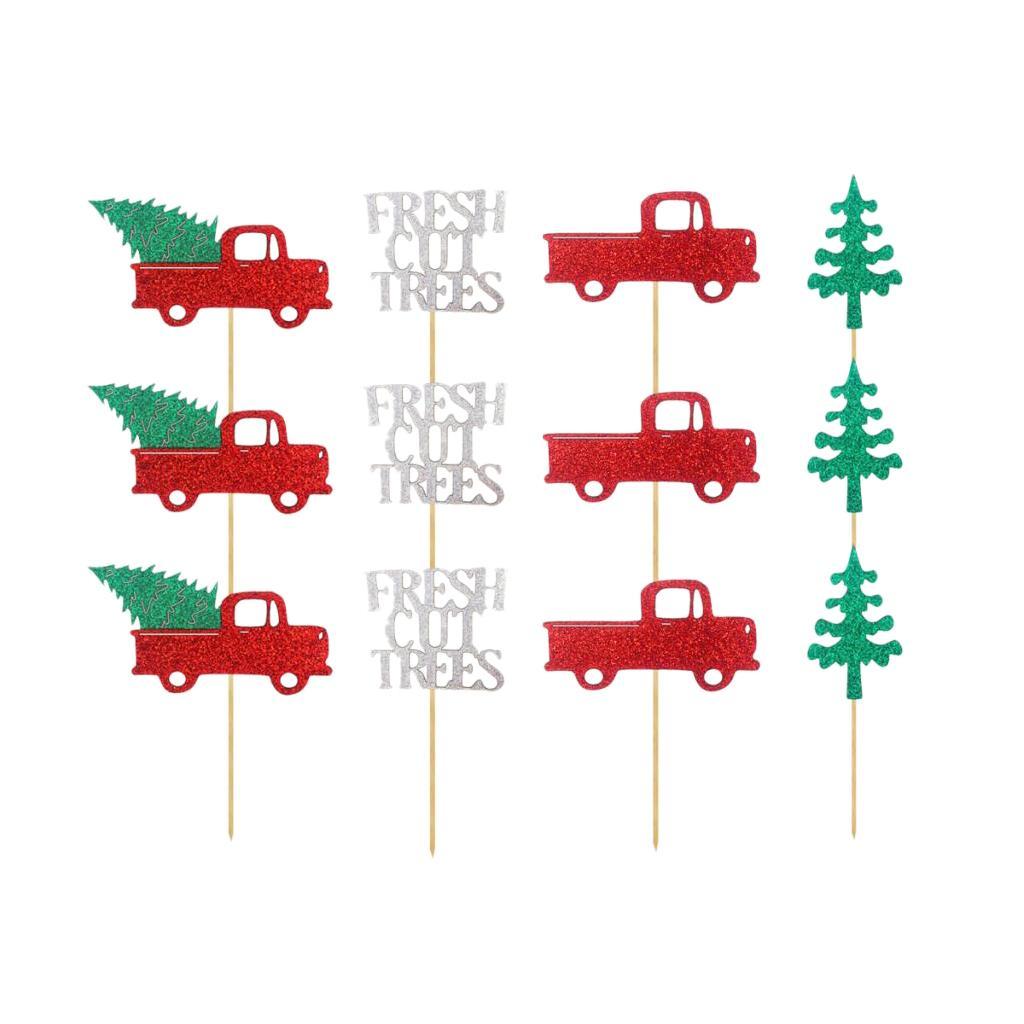 12x Cake Topper Truck Letters  Cupcake  Birthday Party