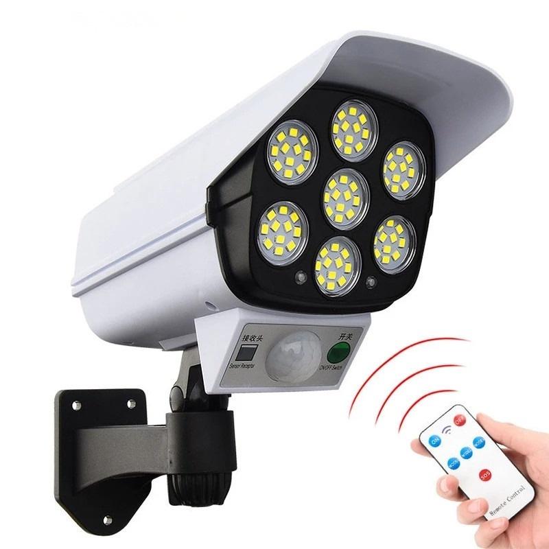 Đèn Năng Lượng Mặt Trời, Đèn Led Hình Camera Chống Trộm Dùng Cảm Biến Sử Dụng Năng Lượng Mặt Trời Có Điều Khiển Từ Xa