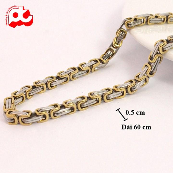 Dây Chuyền Nam Inox Cực Ngầu 5mm, Dây Chuyền Nam Không Phai Màu