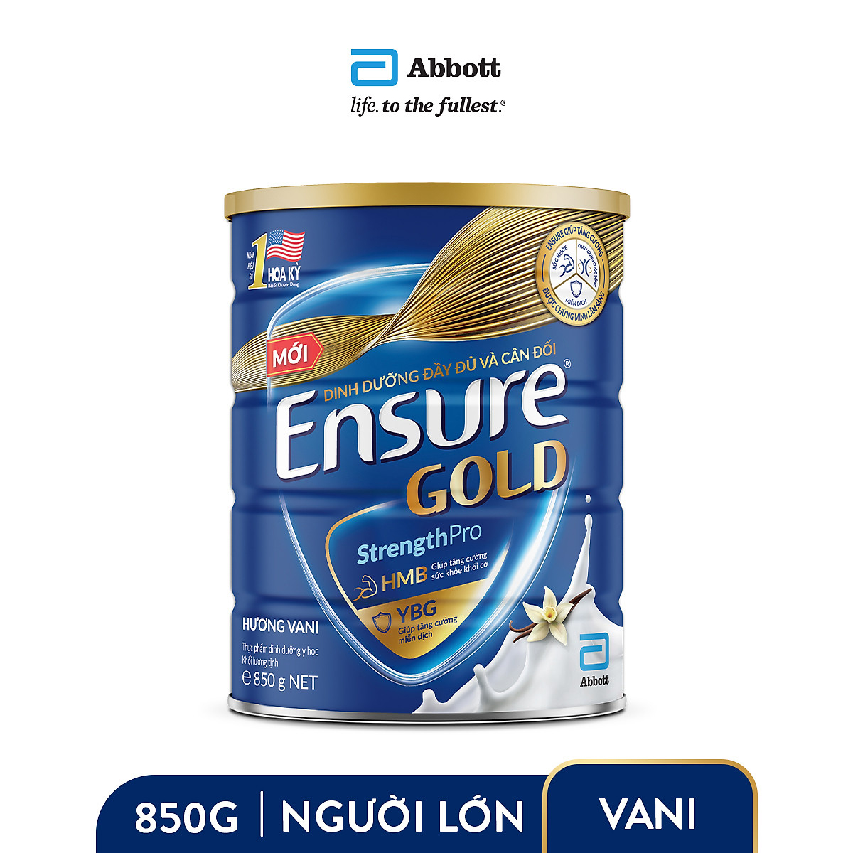 Thực phẩm dinh dưỡng y học Ensure Gold 800g