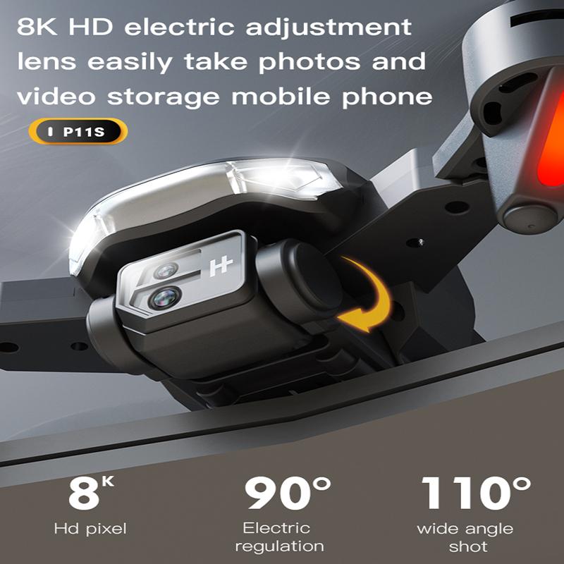 KBDFA P11S Drone 8K HD Camera Tránh Chướng Ngại Vật FPV Chụp Ảnh Trên Không Máy Bay Trực Thăng RC Chuyên Nghiệp Có Thể Gập Lại Quadcopter Đồ Chơi Dron