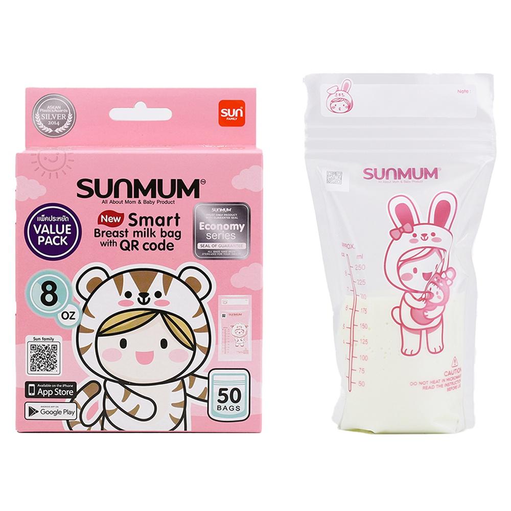 Túi Trữ Sữa SUNMUM Economy Series 100ml-240ml Khoá Zip 3 Lớp Chắc Chắn Giúp Bảo Quản Sữa An Toàn Cho Bé