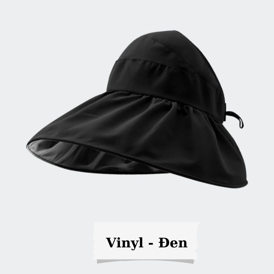 Mũ, Nón Vành Chống Nắng Mùa Hè Thoáng Khí Hở Chóp Có Lớp Phủ Vinyl Chống Tia UV Có Thể Gập Lại
