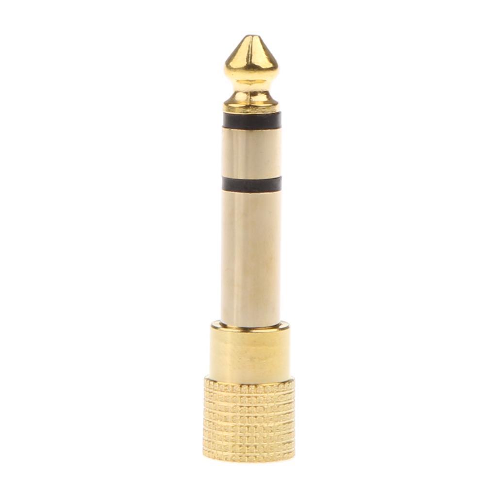 6.35mm Stereo Plug to 3.5mm  Stereo   Adaptor Gold Plated
