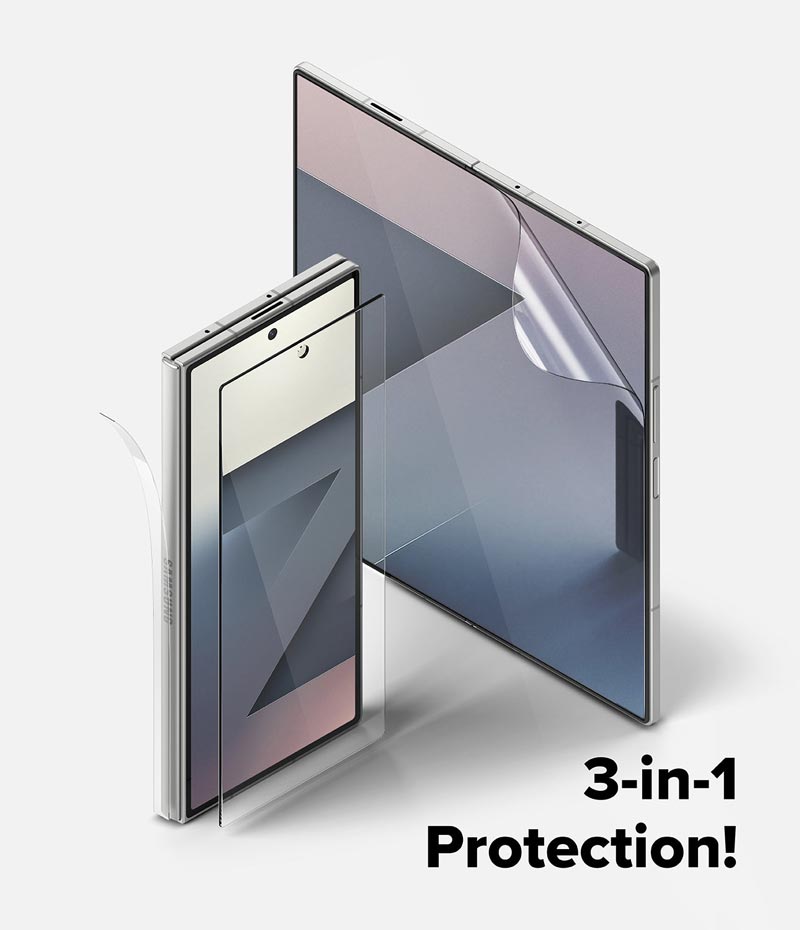 Bộ dán màn hình cho Samsung Galaxy Z Fold 7 RINGKE 3-in-1 Protector Pro - Hàng Chính Hãng