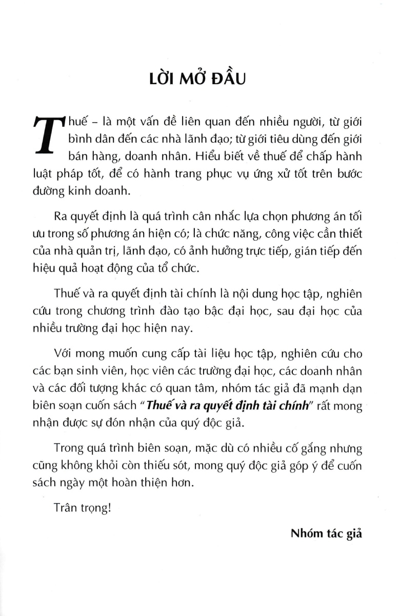 Thuế Và Ra Quyết Định Tài Chính - KT