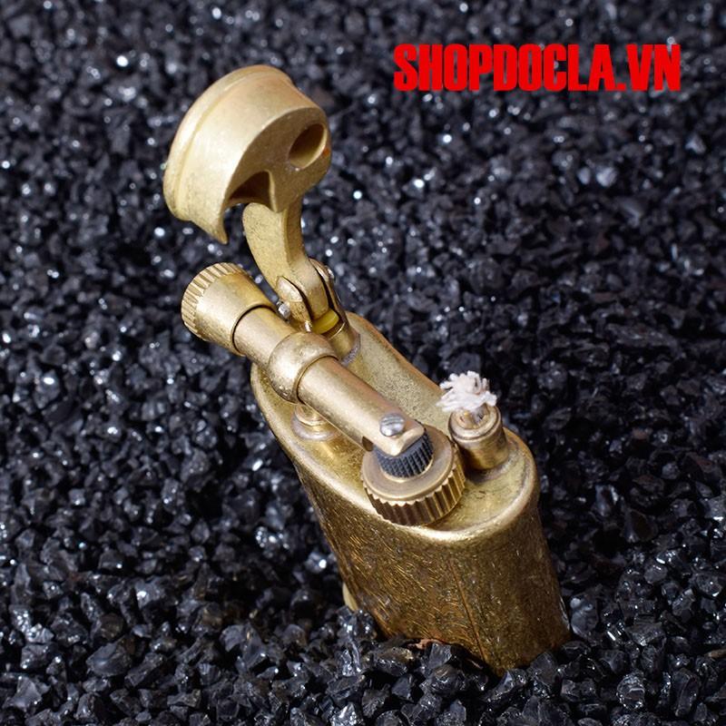 Hộp Quẹt Bật Lửa Xăng Đá JiFeng Hoa Văn La Mã JF-018 Kiểu Dáng Cổ Điển, Độc Đáo