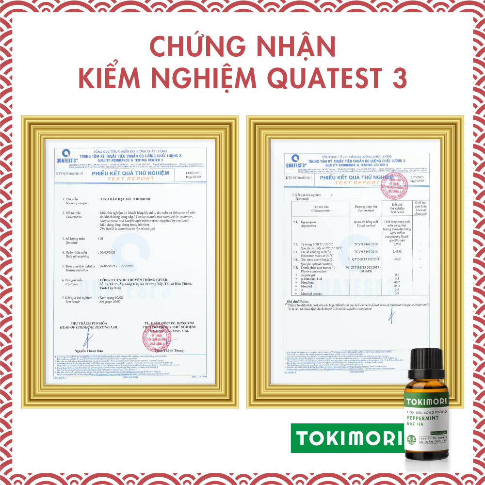 Combo 3 Chai (10ml) Tinh Dầu Sả Chanh - Cam Ngọt - Bạc Hà TOKI MORI Xuất Khẩu Nhật Bản 100% Thiên Nhiên, An Toàn Cho Trẻ, Xông Phòng, Khử Mùi, Kháng Khuẩn, Đuổi Muỗi, Giải Cảm