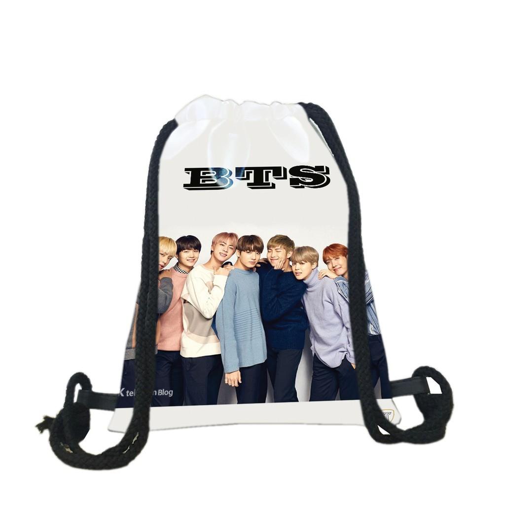 Balo dây rút BTS, balo dây rút unisex in hình BTS thời trang size 40cm