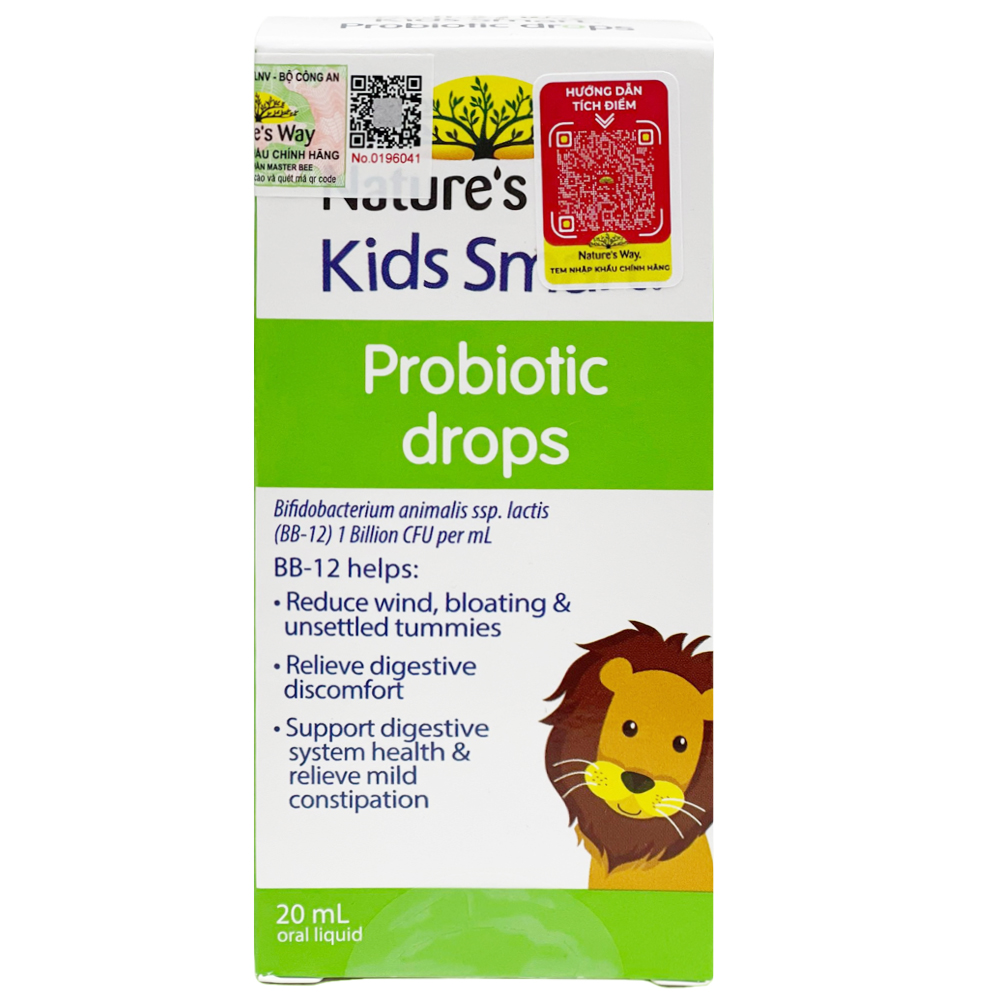 Siro Uống Nature's Way Kids Smart Drops Probiotic Bổ Sung Men Vi Sinh Cho Bé 20ml