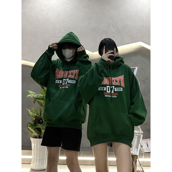 Hoodie xanh ve chai hoodie nỉ ngoại dày dặn in nhiều hoạ tiết