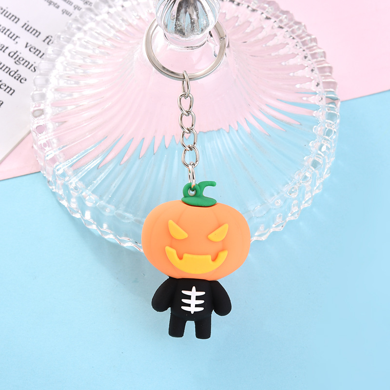 5 Cái Móc khóa Halloween hoạt hình quà tặng ngày lễ mặt dây chuyền cặp học sinh đồ trang trí xe hơi bí ngô dơi