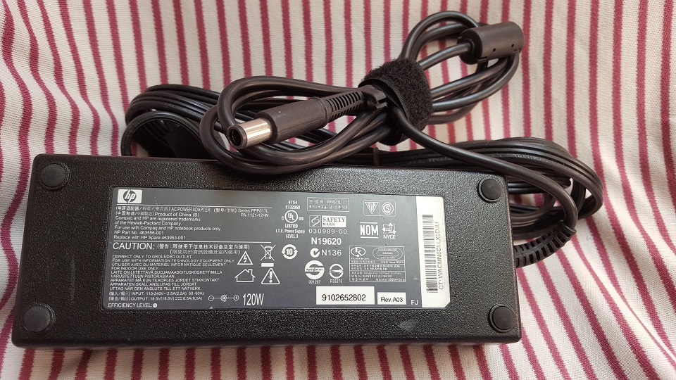 Sạc laptop HP 120w kim to 7.4mm x 5.0mm - Adapter sạc máy tính laptop 120w dùng cho laptop HP Probook, Pavilion, Envy, Elitebook - Hàng chính hãng